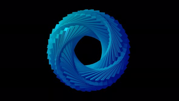 glow spiral circle 3D object