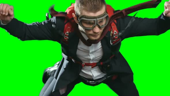 Businessman Going Down Fast Flying alt