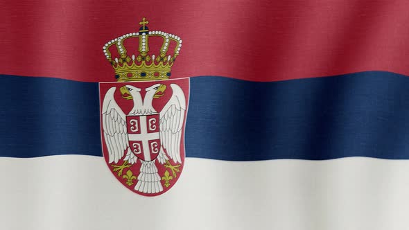 The national flag of Serbia