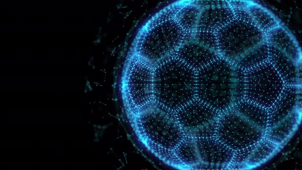 Animation 3D football hologram