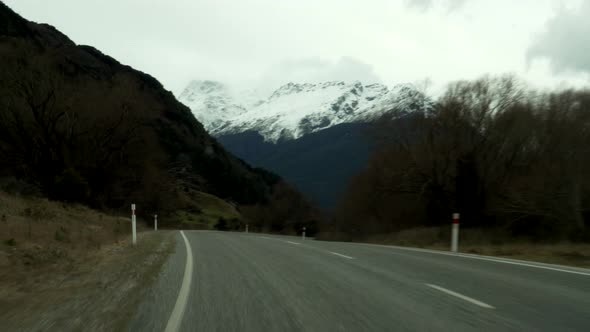 A first person view of driving through the beautiful country of New Zealand alt
