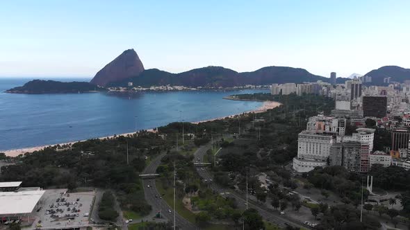 The Sugarloaf Mountain, Guanabara Bay (Rio De Janeiro, Brazil) Aerial View, Drone Footage alt