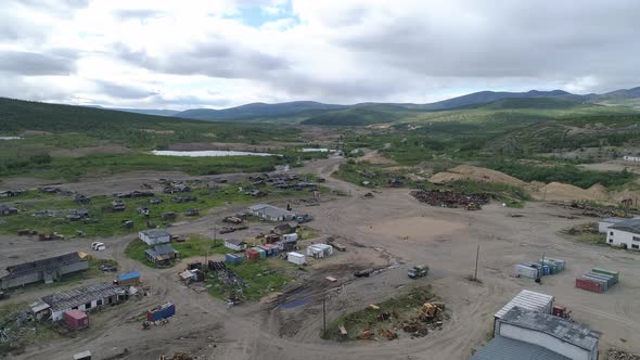 Aerial view of abandoned village in Chukotka. 31 alt