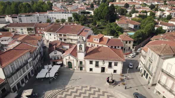 Chapel of Misericordia in the centre of Arouca, Portugal. Church in traditional Portuguese village. alt