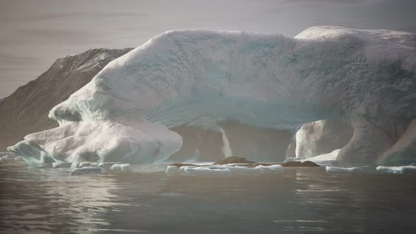 Ice Icebergs in Greenland at Summer alt