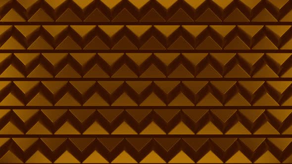Abstract Moving Pyramids Pattern Background Gold