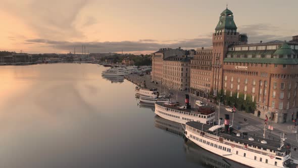 Stockholm Nybroviken Bay Aerial View