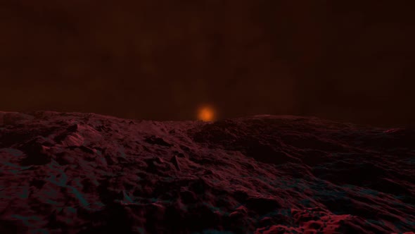 Sunrise on Planet Mars