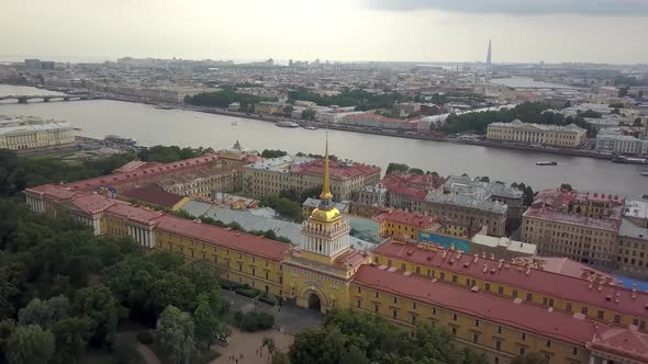 Beautiful Span Near Admiralty Spire in St Petersburg