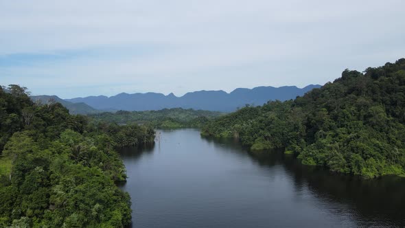 Aerial view of New Zealand Fjords alt