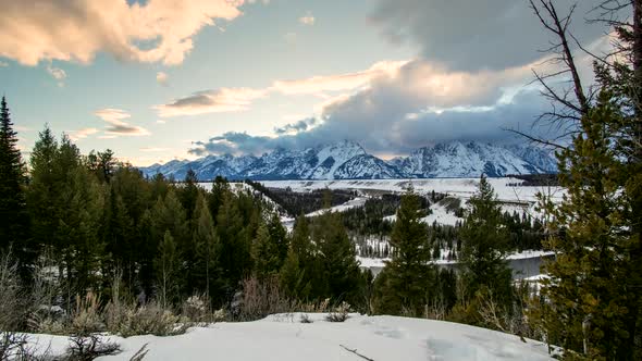 Sunset View Overlooking the Snake River Towards the Tetons alt
