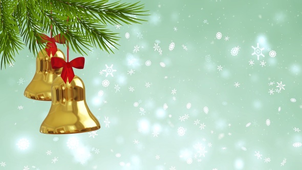 Golden Bells On Snowflake alt