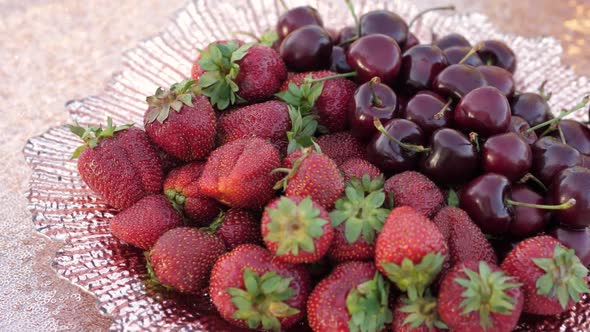 Juicy Strawberries Cherries