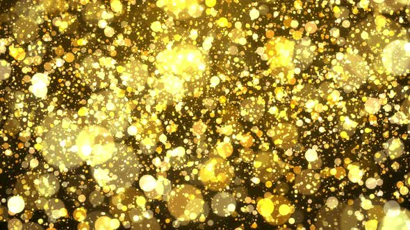 Gold Particle Falling Background