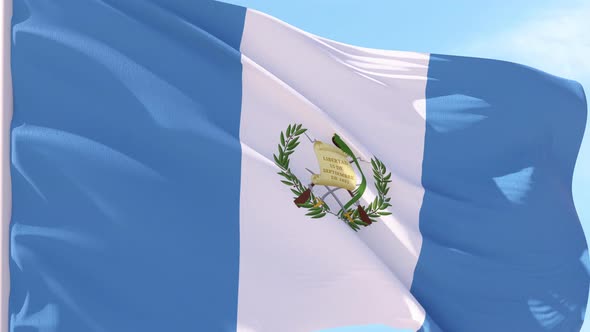 Guatemala Flag Looping Background