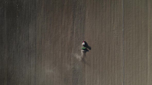 Drone Footage Farming Tractor alt