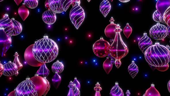 Christmas Baubles Purple