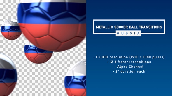 Metallic Soccer Ball Transitions - Russia