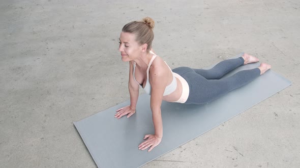 Woman in Cobra Yoga Pose