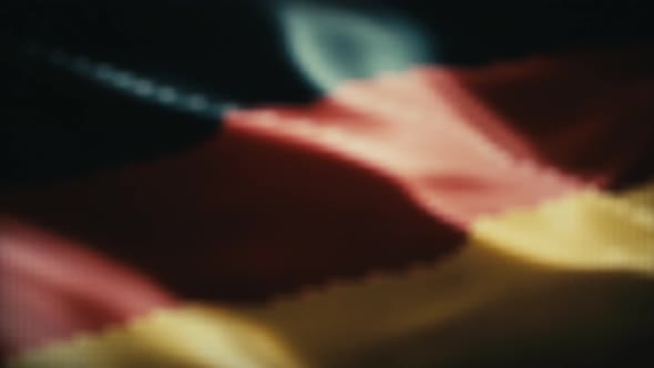 Handshake. German Flag Background.