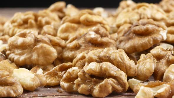 Walnut kernel Nut close up