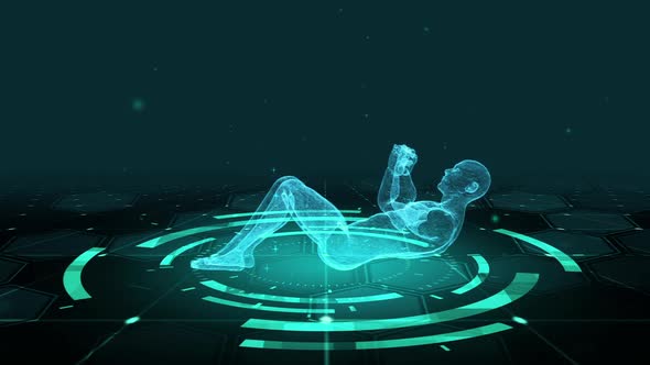 HUD The futuristic 3D sci-fi Sit Ups alt