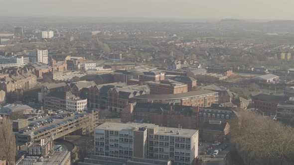 Birds eye view of the Lace Market Car Park Pilcher Gate Nottingham United Kingdom alt