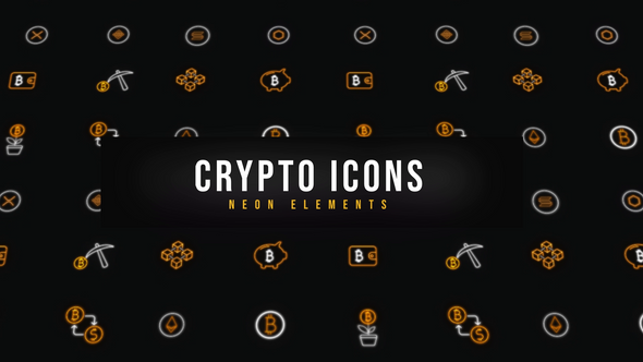 Crypto Neon Icons