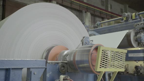 The Work of the Machine of the Paper Mill Factory . Kyiv. Ukraine alt