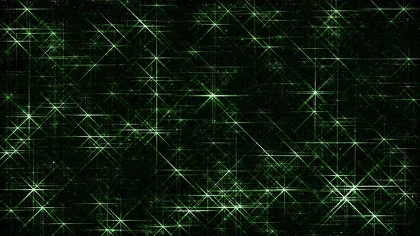 Abstract Glittering Green Particles in Grid Loop