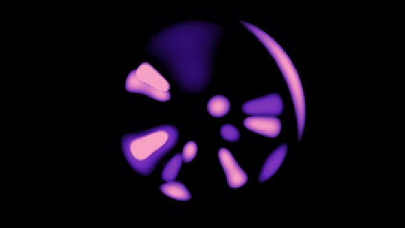 4K Purple Circular Lens Motion