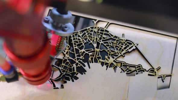 CNC Burning Laser Woodworking Wood Processing Machine, Modern Technology in the Industry alt