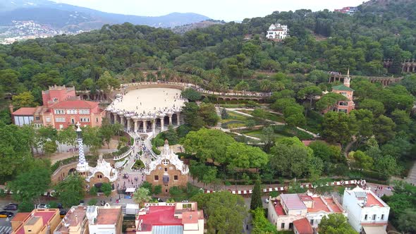 Park Guell in Barcelona, Spain alt