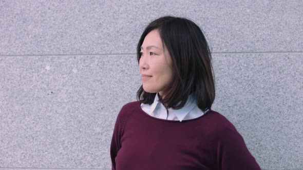 Portrait of Mature Japanese Woman looking to camera