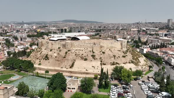Historical Gaziantep Castle Aerial View