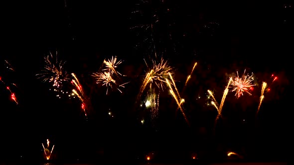 Spectacular continuous firework display for celebration