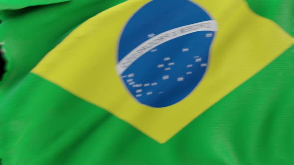 4K Brazil flag transition with alpha. two step alt