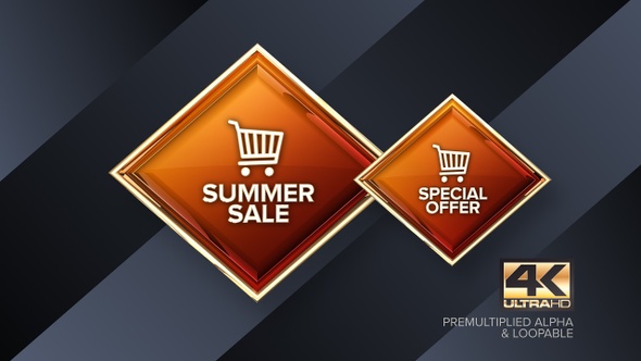 Summer Sale Special Offer Rotating Sign 4K Looping Design Element
