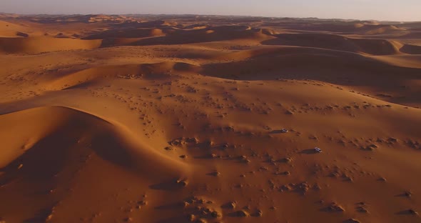 Vehicles Driving in Amazing Desert Scenery 