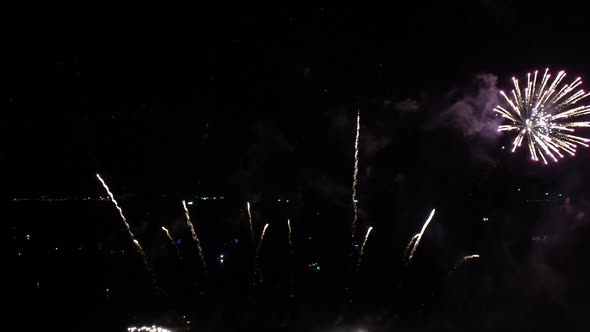 movement of colorful firework display celebration background,festive background alt