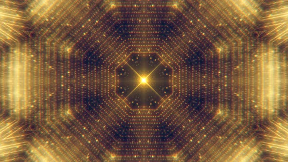 Golden Lights Particles Vj Loops 4K