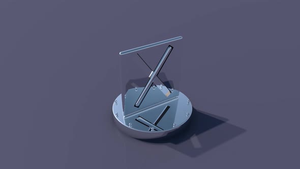 Abstract Background Looped Animation of object passing through glass on silver alt