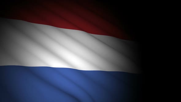 Netherlands Flag Blowing in Wind alt