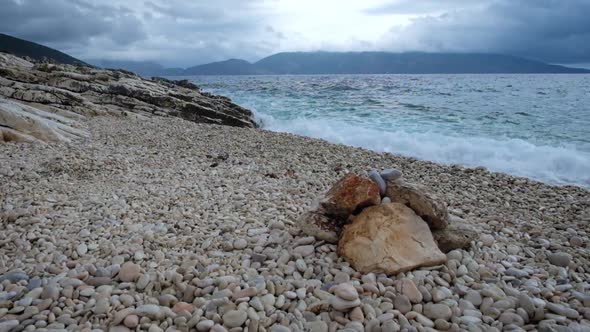 pebble stones beach