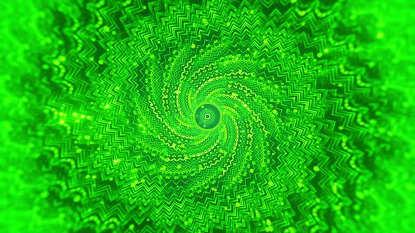 Green Abstract Spiral