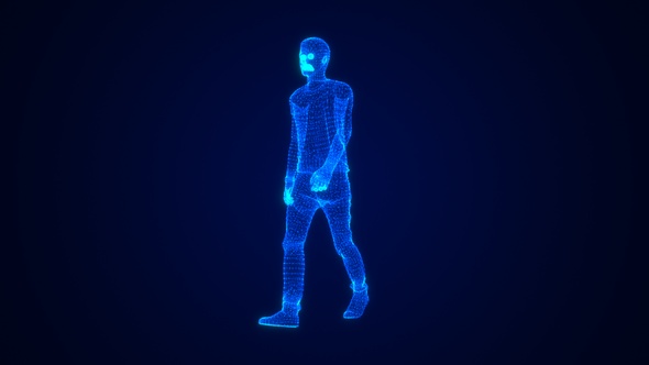 Man Walking 3 D Hologram V2 alt