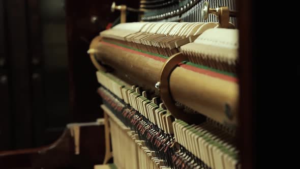 Old Piano Mechanism, Inside an Old Piano. alt