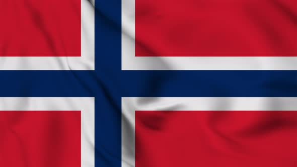 Norway flag seamless waving animation