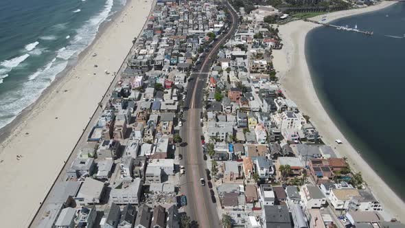 Aerial View of Mission Bay and Beaches in San Diego California alt