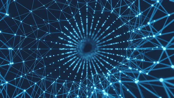 Seamless Loop Technology Digital Plexus Data Background alt